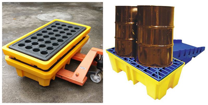 Heavy-Duty HDPE Oil Drum Spill Pallet for Safety & Logistics